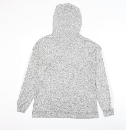 Papaya Womens Grey Viscose Pullover Hoodie Size 10 Pullover