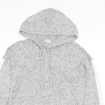 Papaya Womens Grey Viscose Pullover Hoodie Size 10 Pullover