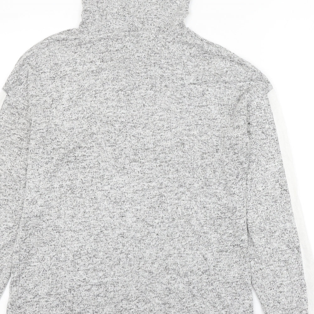 Papaya Womens Grey Viscose Pullover Hoodie Size 10 Pullover
