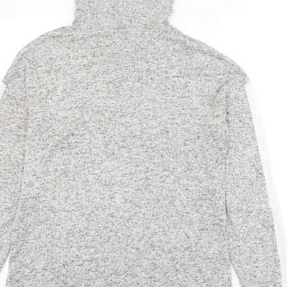 Papaya Womens Grey Viscose Pullover Hoodie Size 10 Pullover