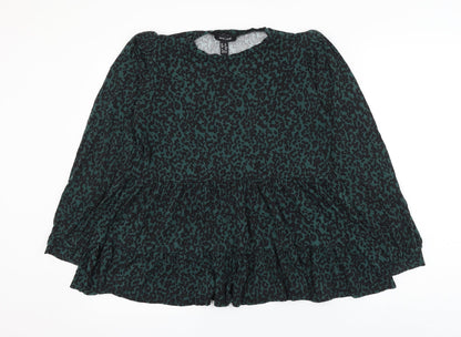 Womens UK Size 12 New Look Green Basic Blouse
