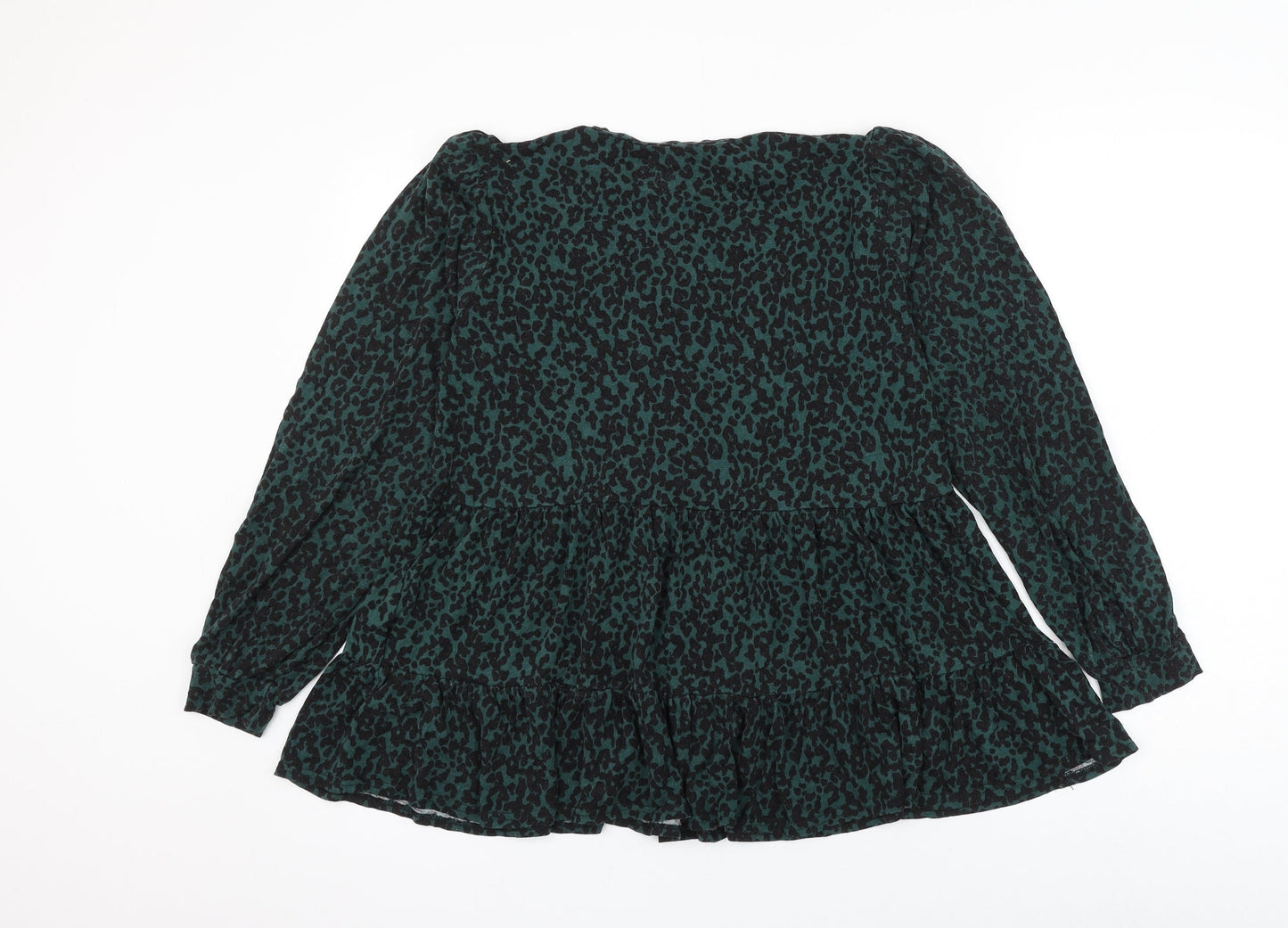 Womens UK Size 12 New Look Green Basic Blouse