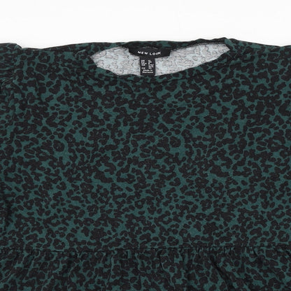 Womens UK Size 12 New Look Green Basic Blouse