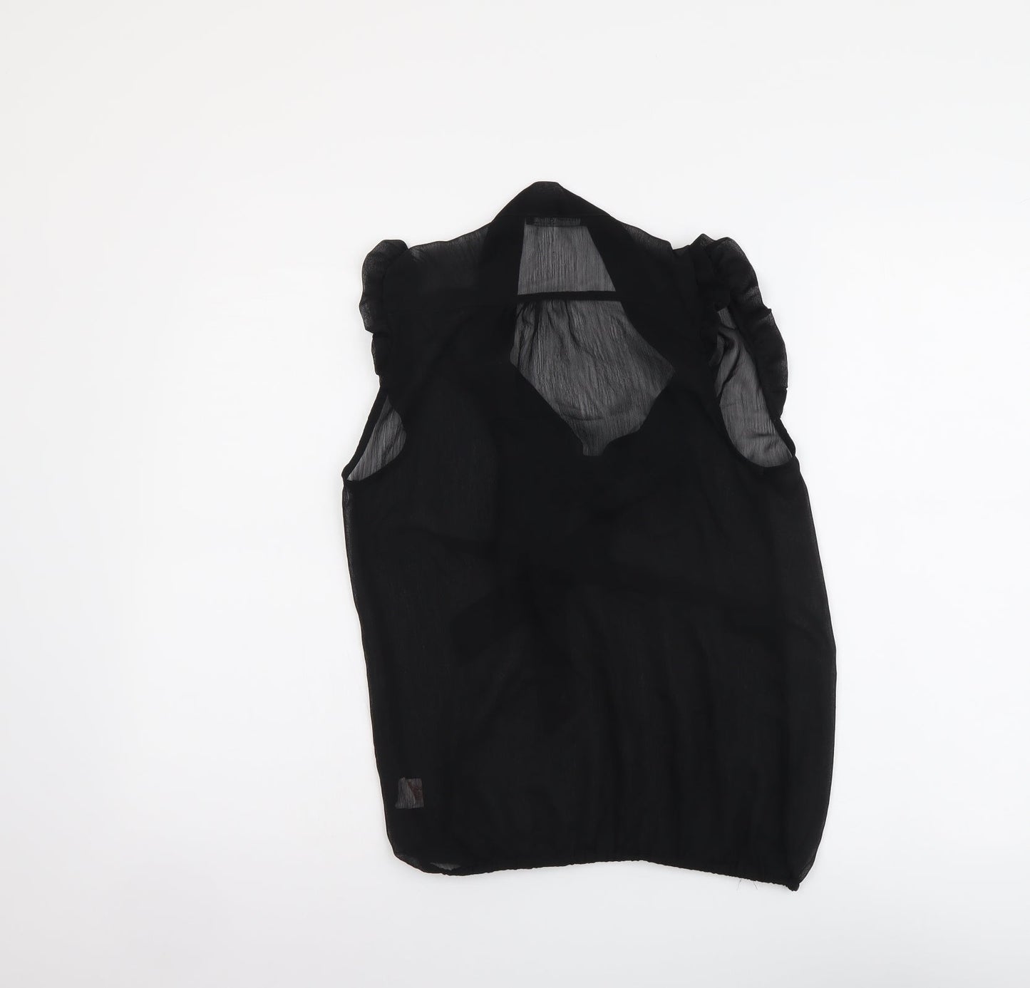 Womens UK Size 8 Atmosphere Black Basic T-Shirt