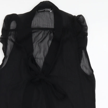 Womens UK Size 8 Atmosphere Black Basic T-Shirt