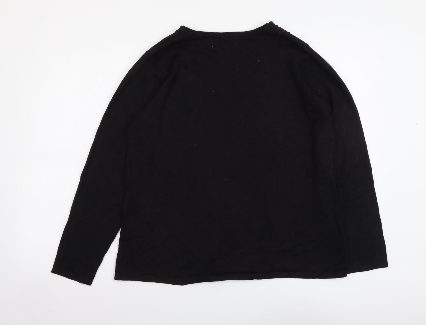Womens UK Size 14 Classic Black Pullover Jumper