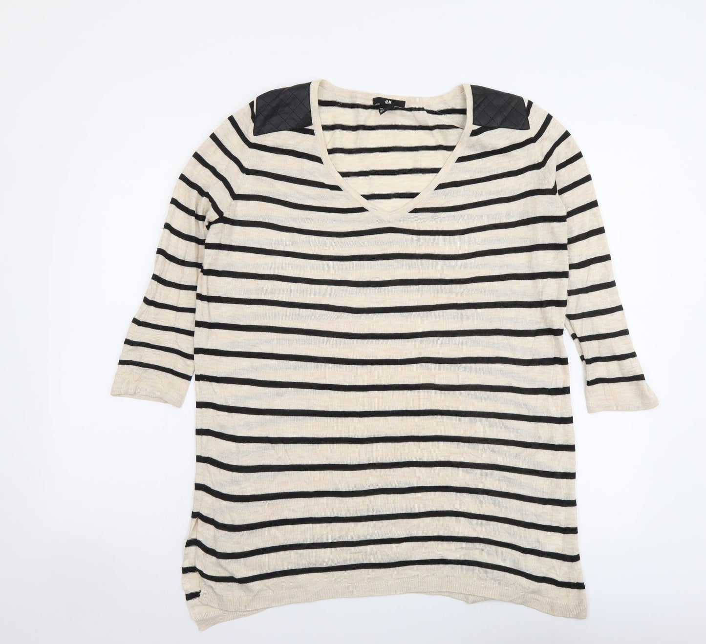 Womens UK Size XS H&M Beige Pullover Jumper