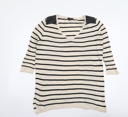 Womens UK Size XS H&M Beige Pullover Jumper