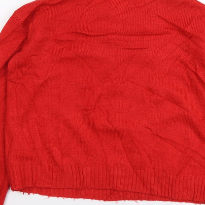 Womens UK Size XS H&M Red Pullover Jumper