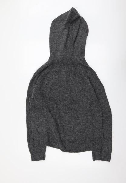 Womens UK Size S H&M Grey Henley Jumper
