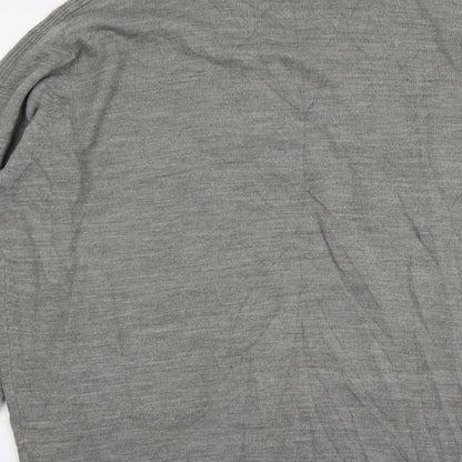 Kensington Mens Grey Round Neck Acrylic Pullover Jumper Size 2XL
