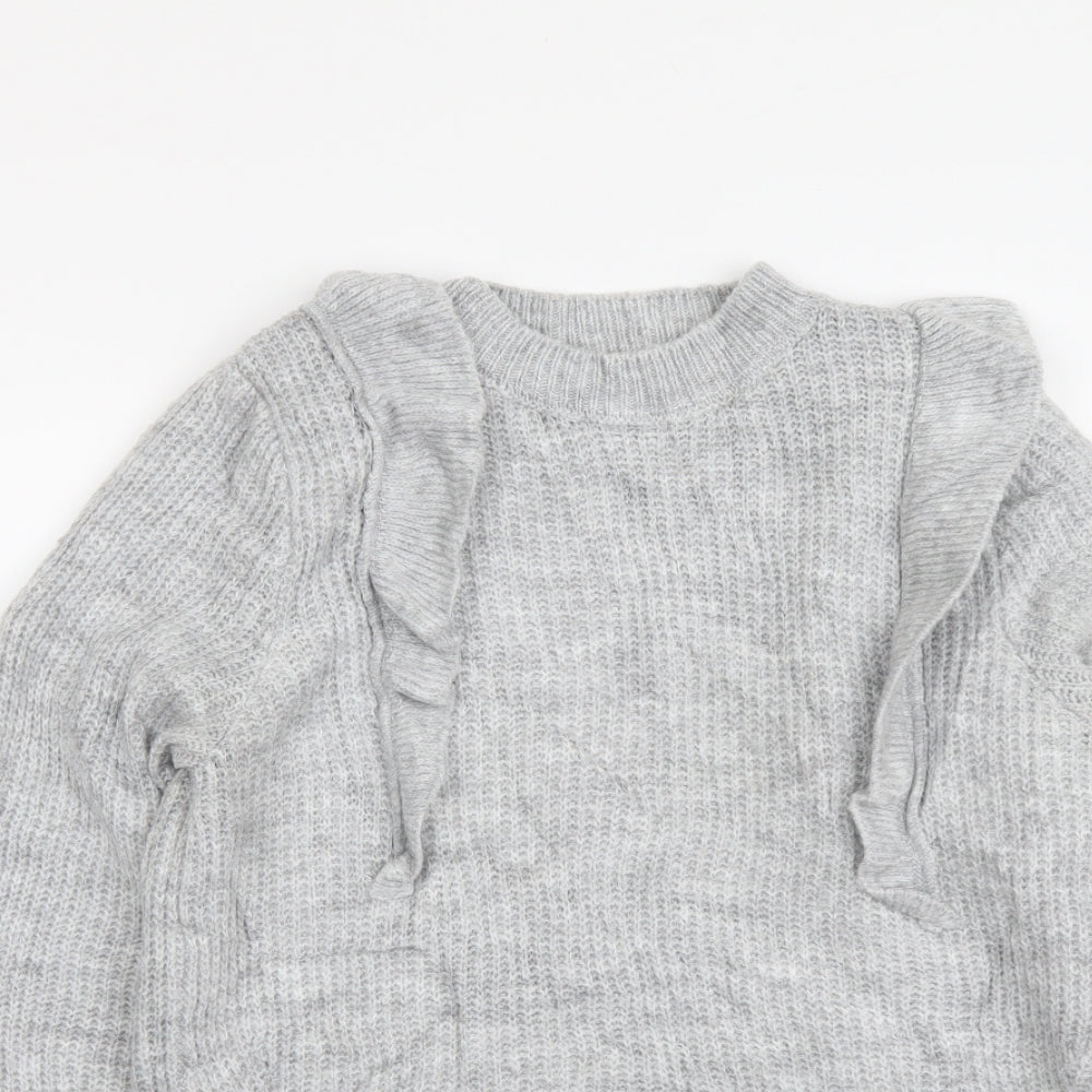 George Womens Green Mock Neck Acrylic Pullover Jumper Size S