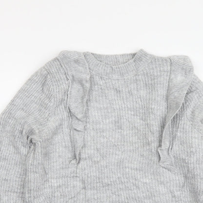 George Womens Green Mock Neck Acrylic Pullover Jumper Size S