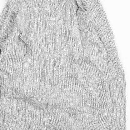 George Womens Green Mock Neck Acrylic Pullover Jumper Size S