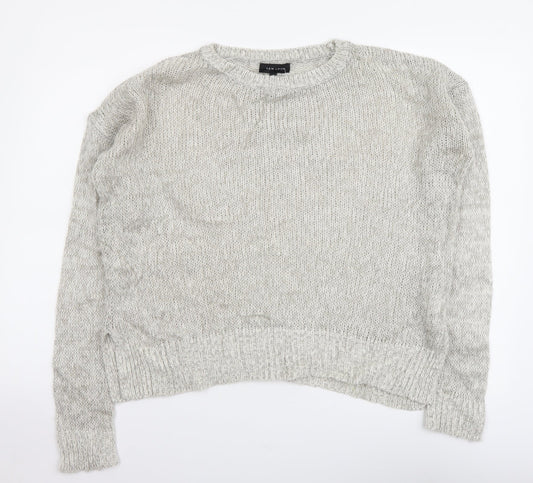 Womens UK Size S New Look Grey Pullover Jumper