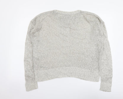 Womens UK Size S New Look Grey Pullover Jumper