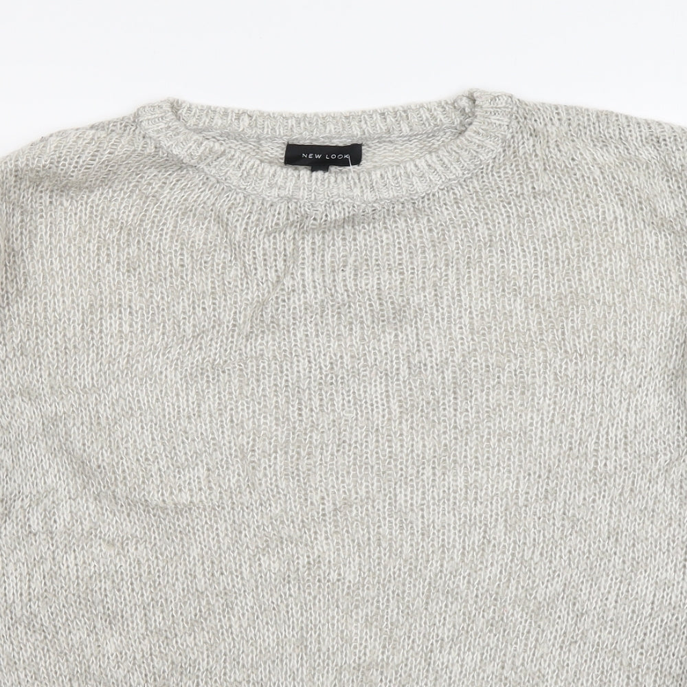 Womens UK Size S New Look Grey Pullover Jumper