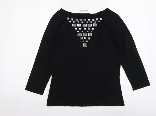 Womens UK Size 12 Wallis Black Pullover Jumper