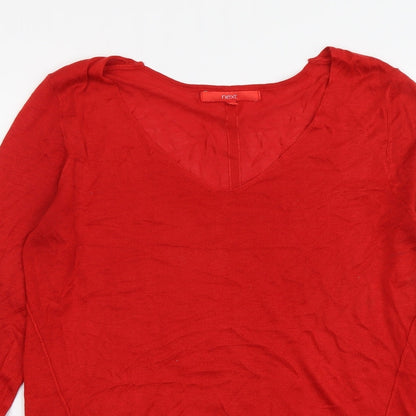 Womens UK Size 10 NEXT Red Pullover Jumper