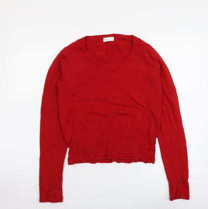 Womens UK Size L Liquid Red Pullover Jumper