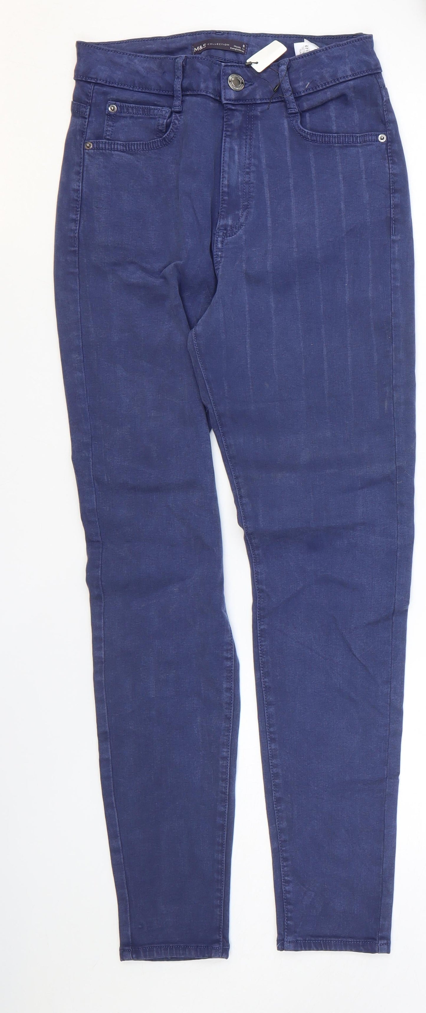 Womens UK Size 8 Marks and Spencer Regular Fit Skinny Blue Jeans