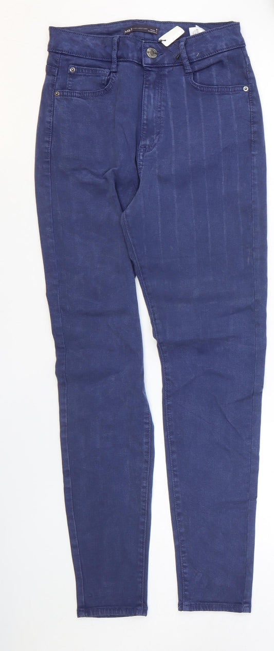 Womens UK Size 8 Marks and Spencer Regular Fit Skinny Blue Jeans