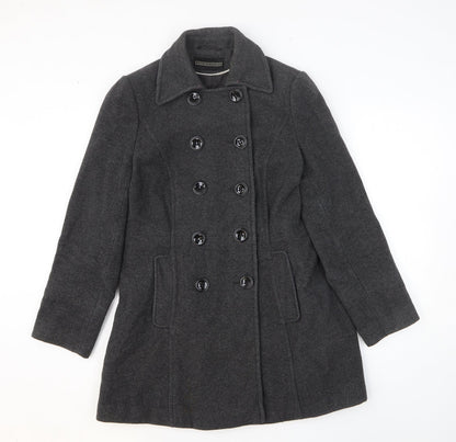 Womens UK Size 12 BHS Grey Overcoat