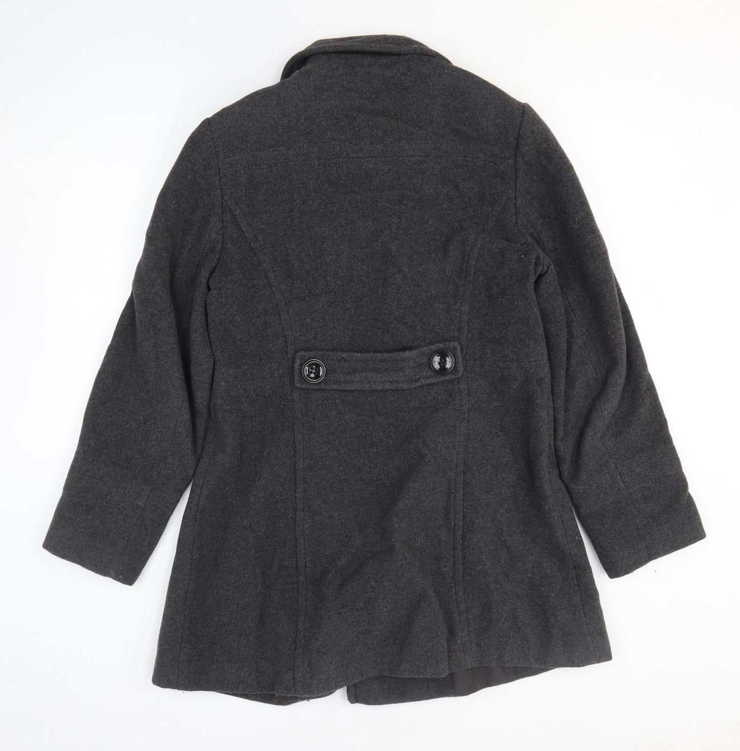 Womens UK Size 12 BHS Grey Overcoat