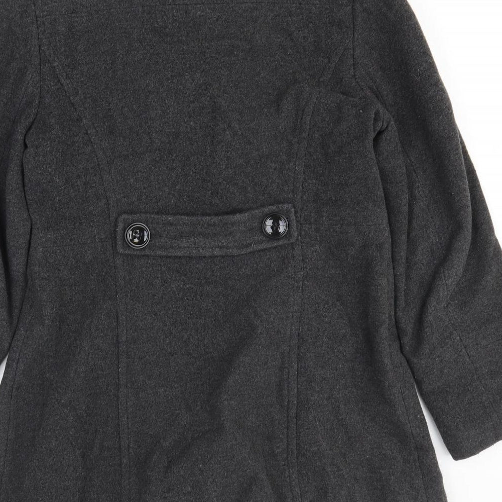 Womens UK Size 12 BHS Grey Overcoat