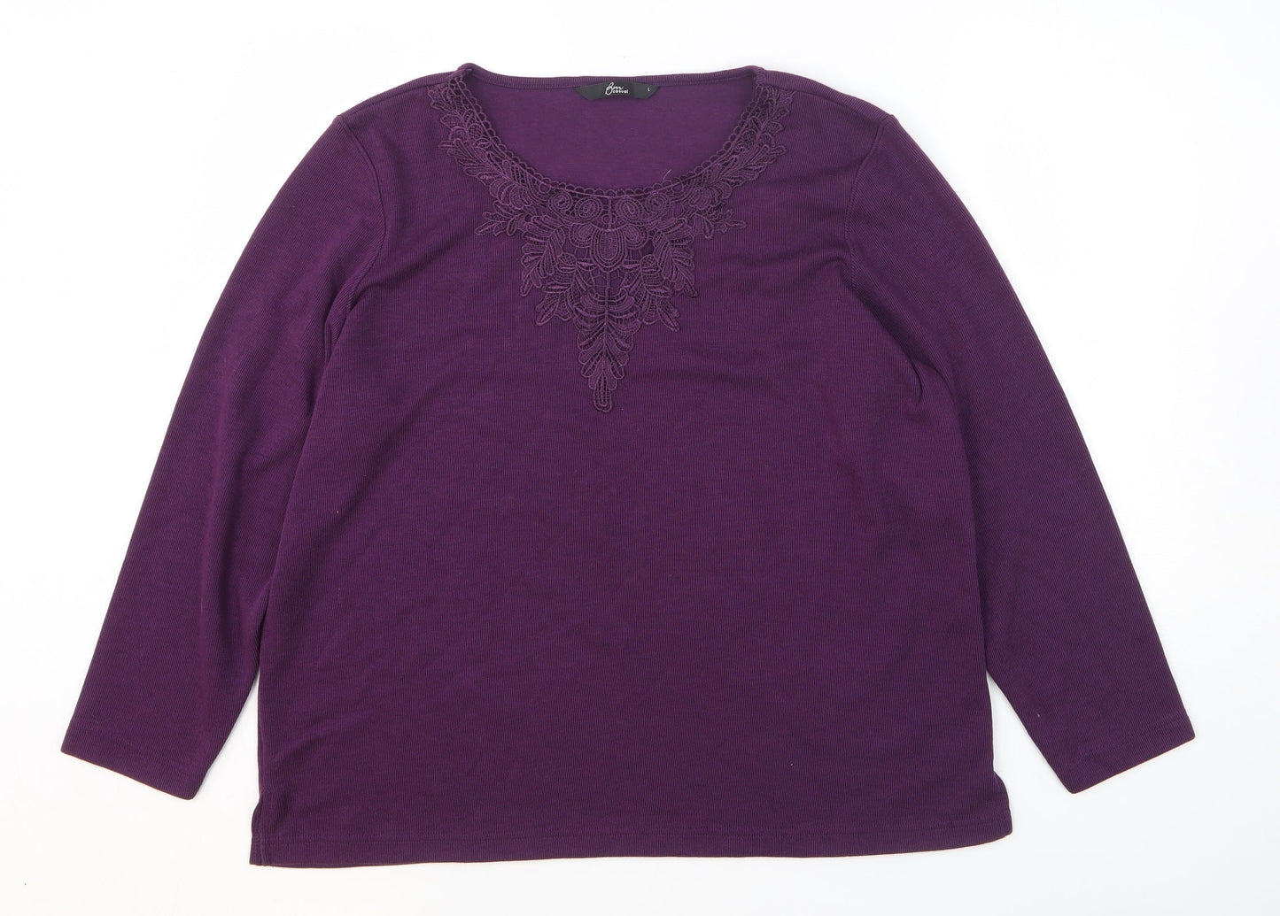 BHS Womens Purple Polyester Pullover Sweatshirt Size L Pullover