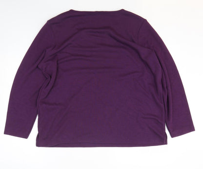 BHS Womens Purple Polyester Pullover Sweatshirt Size L Pullover
