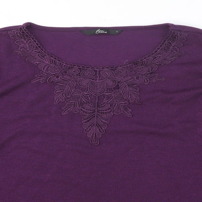 BHS Womens Purple Polyester Pullover Sweatshirt Size L Pullover