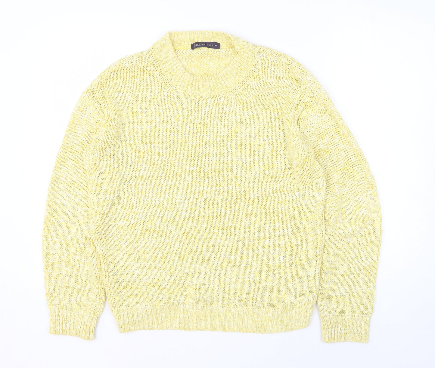 Womens UK Size S Marks and Spencer Yellow Pullover Jumper