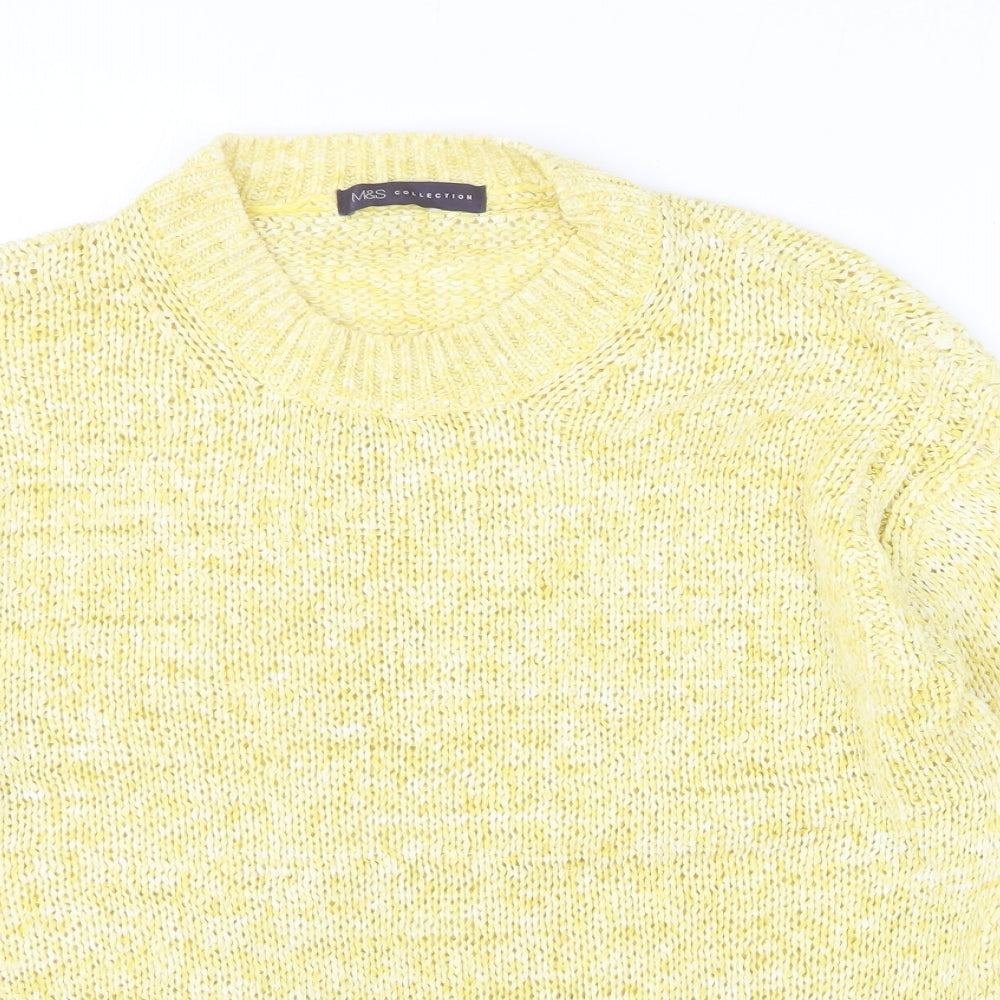 Womens UK Size S Marks and Spencer Yellow Pullover Jumper