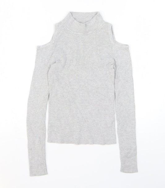 Womens UK Size 6 Atmosphere Grey Basic T-Shirt