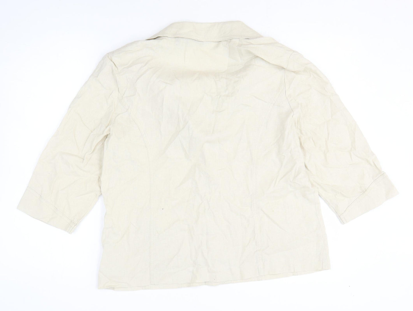 Edinburgh Wool Mill Womens Beige Jacket Size 18 Button