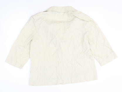 Edinburgh Wool Mill Womens Beige Jacket Size 18 Button