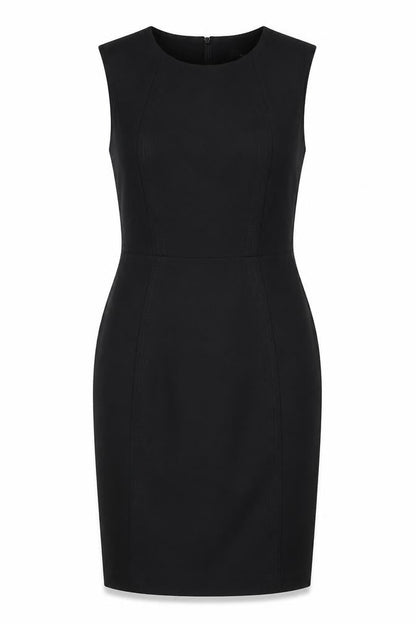 New Look Womens Black Polyester A-Line Size 10 Round Neck Zip