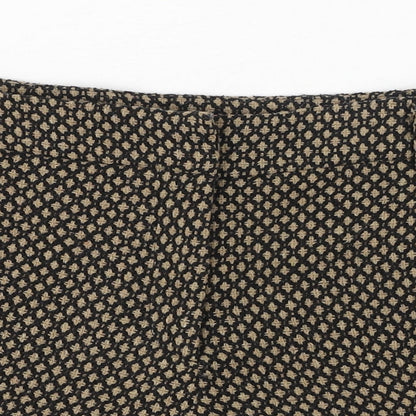 Boohoo Womens Beige Geometric Polyester Chino Shorts Size 14 L12.5 in Regular Zip