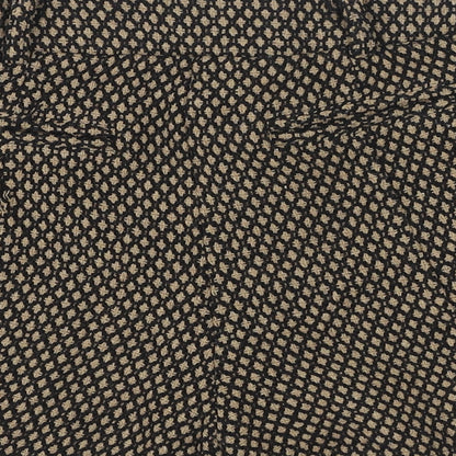 Boohoo Womens Beige Geometric Polyester Chino Shorts Size 14 L12.5 in Regular Zip