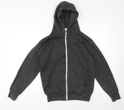 American Authentic Mens Grey High Neck Polyester Full Zip Jumper Size S