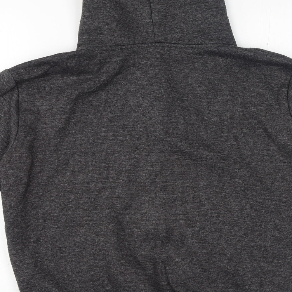 American Authentic Mens Grey High Neck Polyester Full Zip Jumper Size S