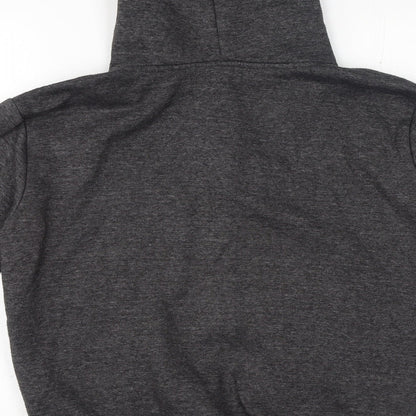 American Authentic Mens Grey High Neck Polyester Full Zip Jumper Size S