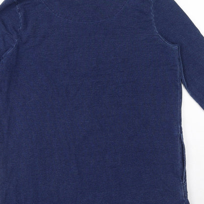 TU Womens Blue Cotton T-Shirt Dress Size 10 Crew Neck Pullover