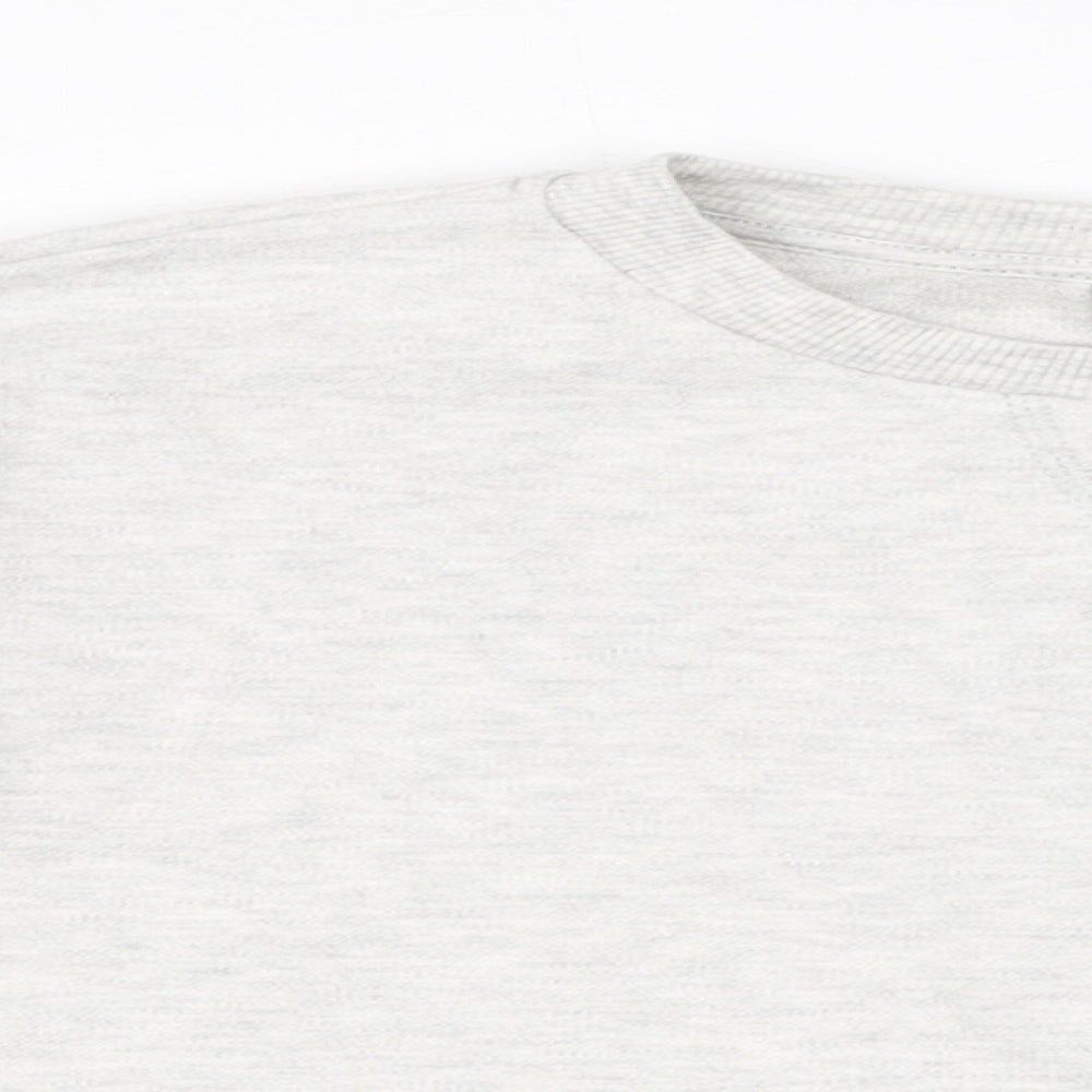 Zara Girls Grey Polyester Pullover Sweatshirt Size 9 Years Pullover