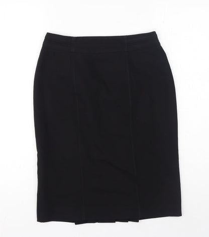 Debenhams Womens Black Polyester A-Line Skirt Size 6 Zip