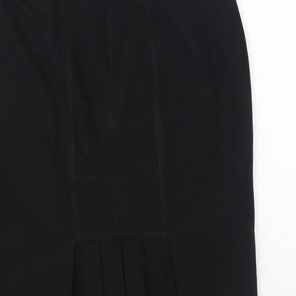 Debenhams Womens Black Polyester A-Line Skirt Size 6 Zip