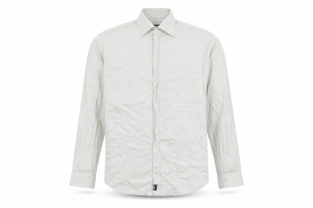 Mens UK Size 16.5 Strellson Beige  Button-Up Long Sleeve Casual Shirt