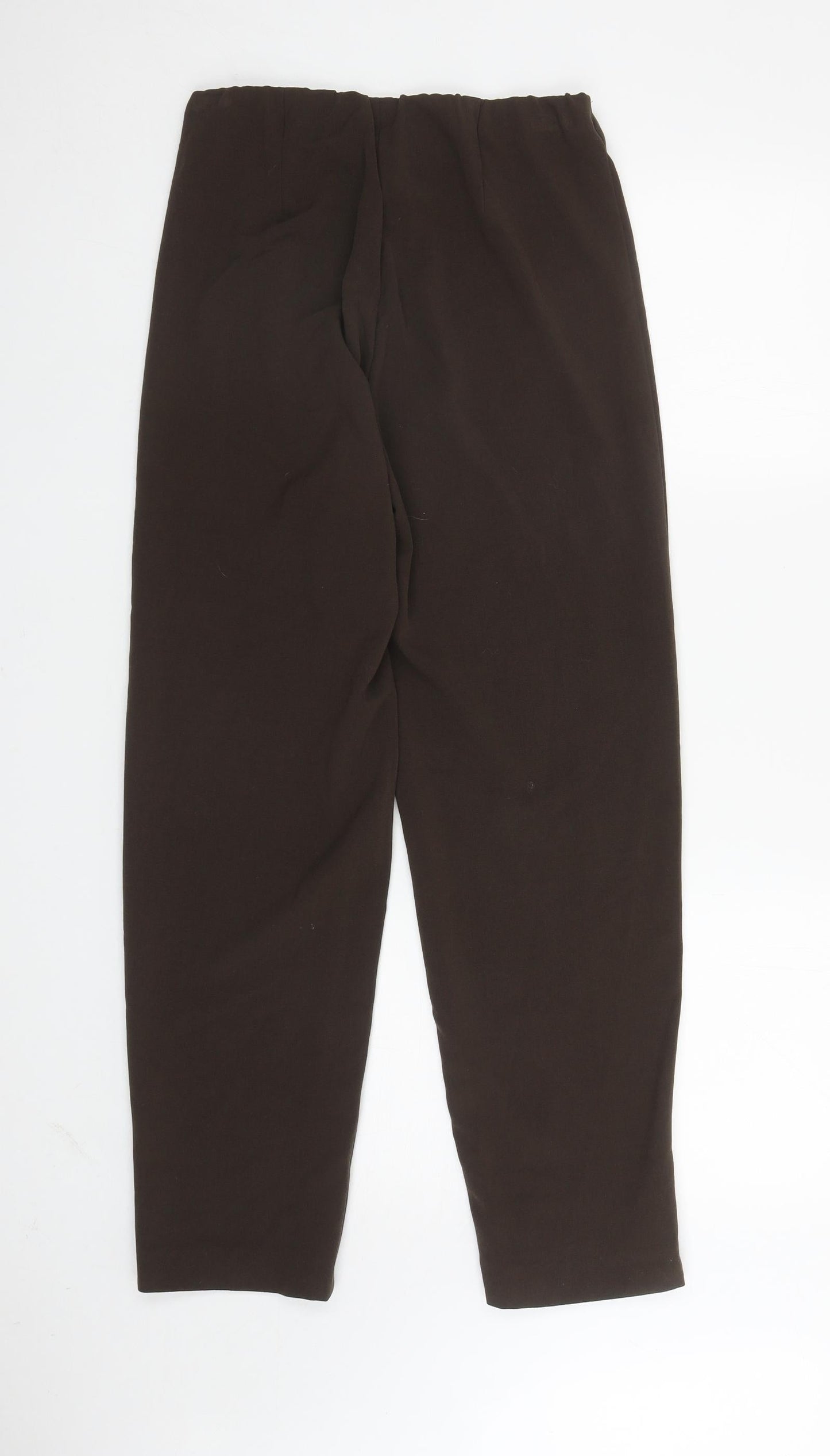 Classics Womens Brown Polyester Trousers Size 12 L29 in Regular