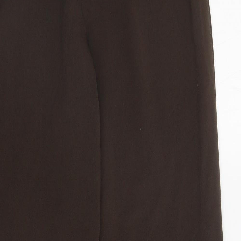 Classics Womens Brown Polyester Trousers Size 12 L29 in Regular